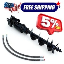 Mini Excavator Attachment Hydraulic 200mm Auger Drill with 25mm Pin FREE SHIP