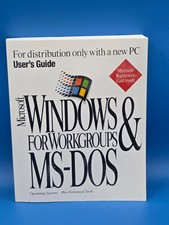 Microsoft Windows for Workgroups MS-DOS User Guide Vintage PC Manual