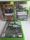 Tom Clancy's Splinter Cell, Rainbow Six 3, Ghost Recon Lot of 3 (Microsoft Xbox)