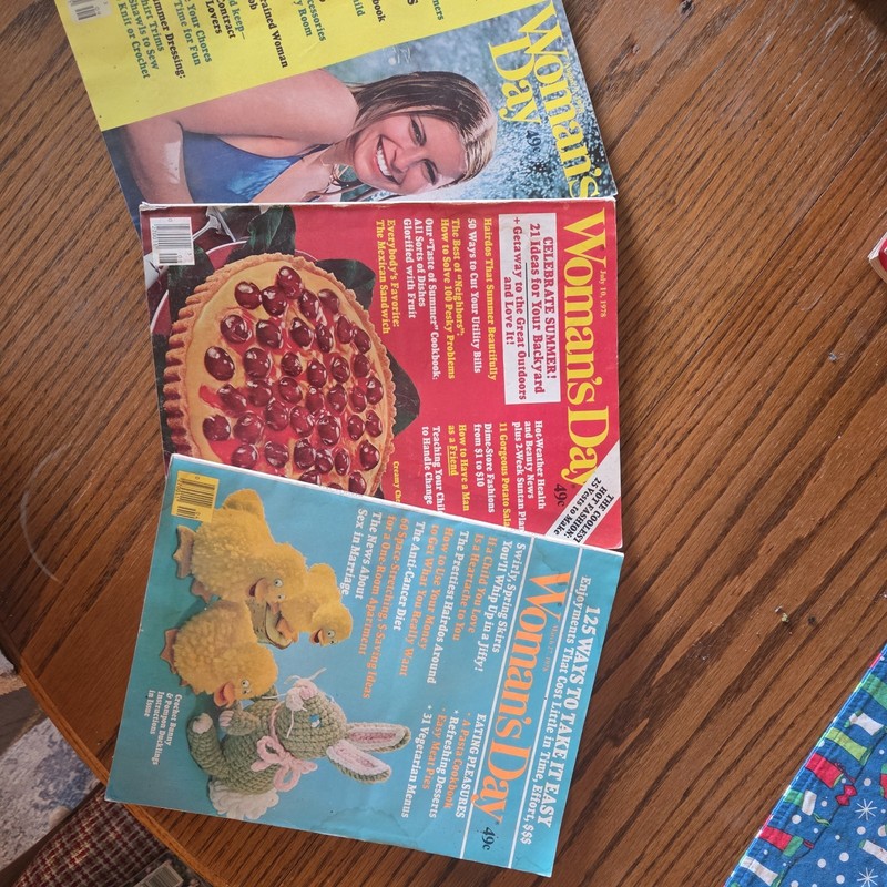 Lot of 3 Vintage 1978 Woman's Day Magazines March, July, August 