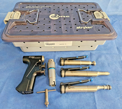 Stryker CORE Universal Driver W/ Sagittal, Oscillating, Recip Saws, Chuck, Case.