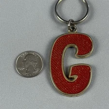 Letter Initial "G" Vintage Keychain Key Ring Names Gia Grace Gemma Glenda #54378