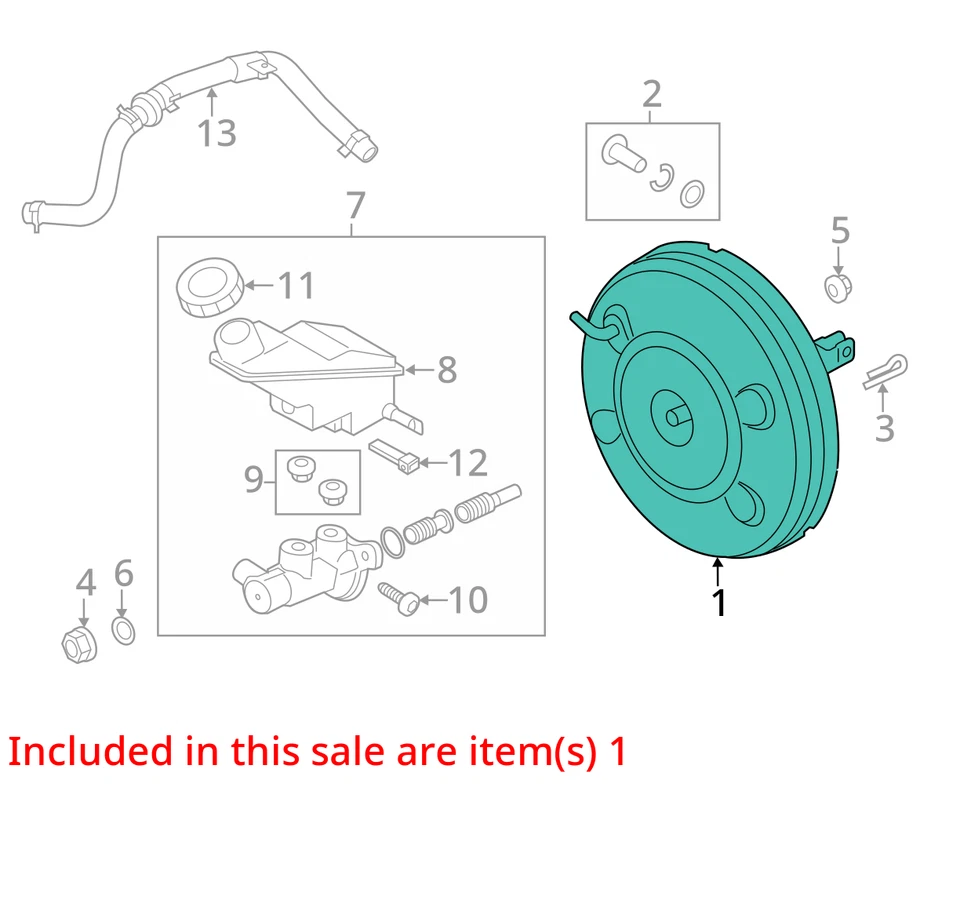Hyundai Santa Fe 2017 potenciador de freno OEM 70 k millas - LKQ377372297 Foto 4 de 4