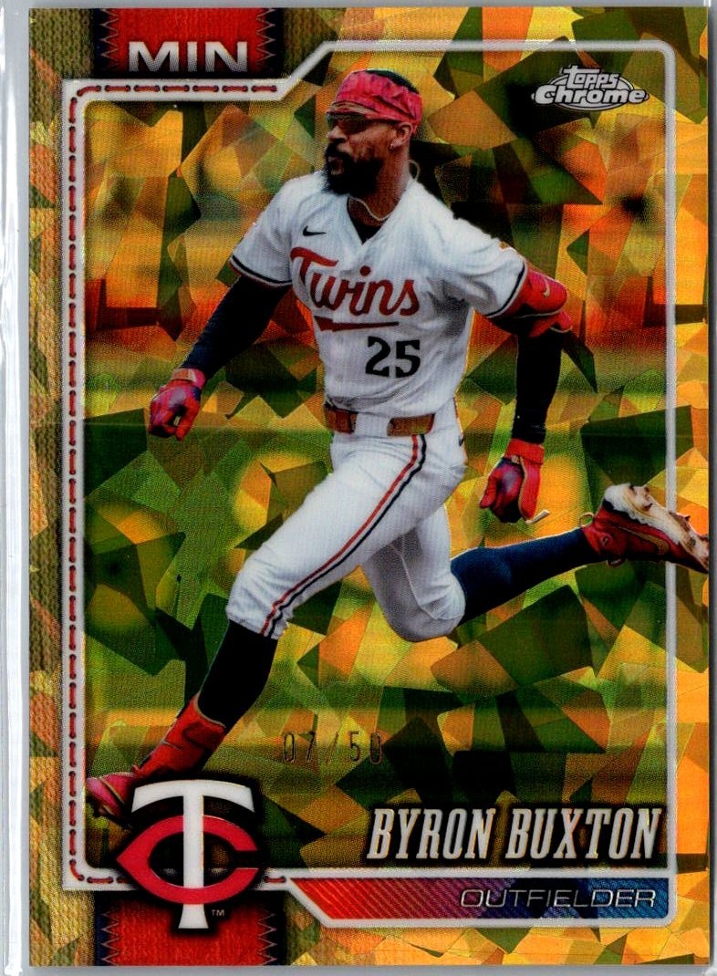 BYRON BUXTON 2026 TOPPS CHROME SAPPHIRE GOLD REFRACTOR 24/50 #173 TWINS NM+