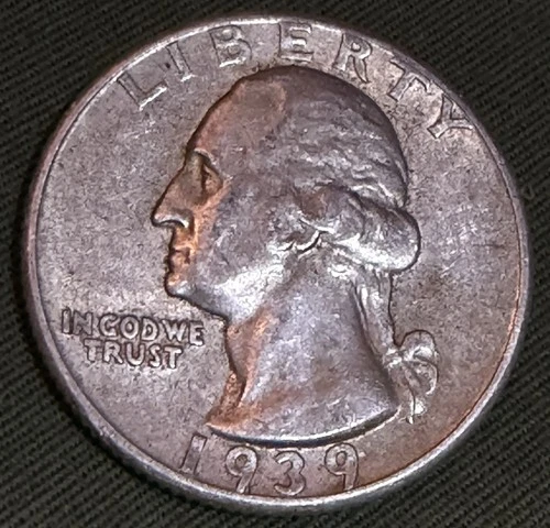 USA - Early 1939-P Silver Washington Quarter - XF+!