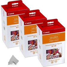 3 Pack Canon RP-108/RP108 Color Ink Paper Set...