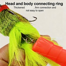 Double Hook Mouse Shaped Lures Elastic For Ocean Fishing
