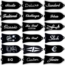 2 Holes 2 Ply Black Bell Shape Custom Truss Rod Cover Plate For Gibson SG LP