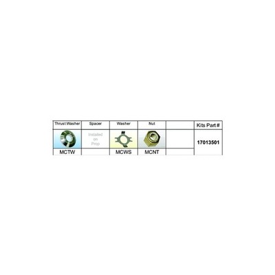 Solas Propeller 17013501 Solas Fixed Hub Prop Hardware Kit Mercury, Type C