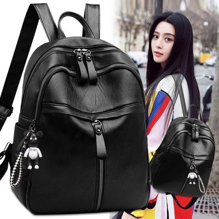 Women's Girl PU Leather Backpack Travel Backbag Shoulder Bag Rucksack Handbags