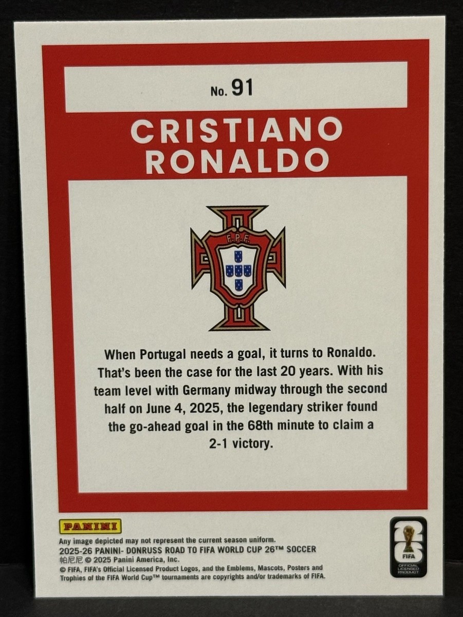 2025-26 Donruss Road To FIFA World Cup Portugal Cristiano Ronaldo