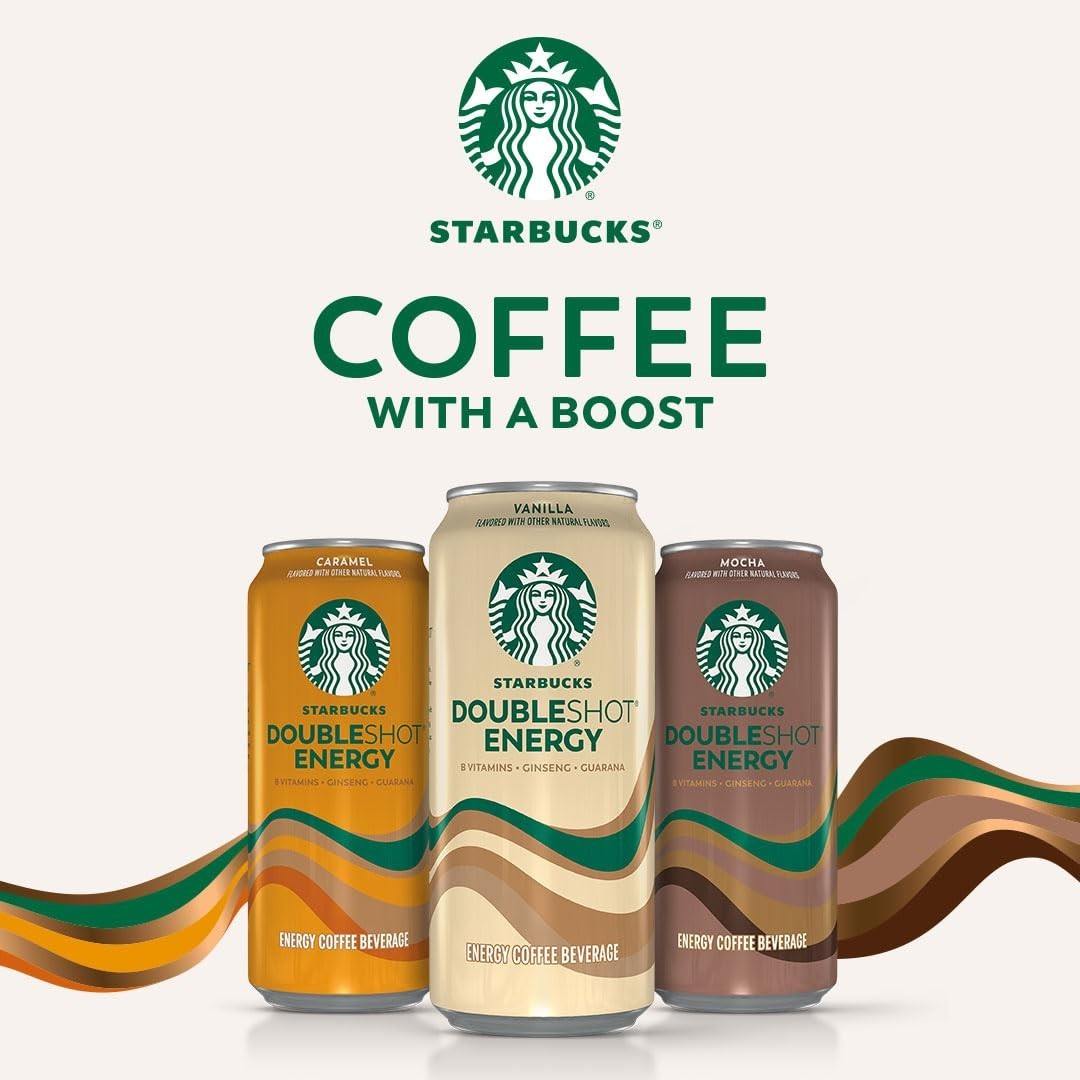 Starbucks Doubleshot Energy Drink Coffee Beverage, Vanilla, Iced Coffee, 15 fl o