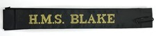 Vintage HMS Blake Cap Tally (G)