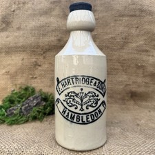 Antike verzierte Steinzeug Ingwer Bier Flasche F.HARTRIDGE & SONS HAMBLEDON um 1900