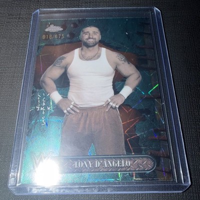 2025 Topps Chrome WWE x Cactus Jack Tony D'Angelo #90 Teal Lazer Refractor /175