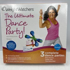 Weight Watchers Ultimate Dance Party w/Firming Sticks Exercise Tracker DVD New