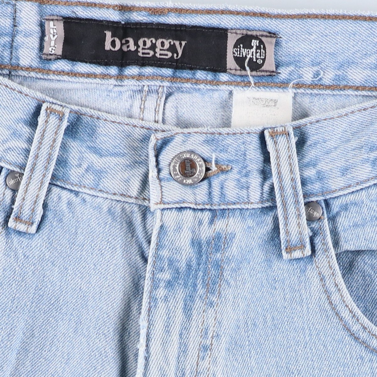 Vintage 2000'S Levi's Silver Tab Baggy Tapered Denim Pants Men's Size W31 thumbnail 8