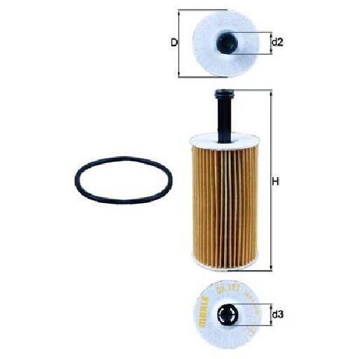 ÖLfilter FüR Peugeot 206 2A 2D 2E 1.1 1.4 1.6 98 Bis 26 Mahle QualitäT NFU-image