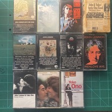 JOHN LENNON CASSETTE TAPE LOT PLASTIC ONO BAND IMAGINE MIND GAMES WALLS BRIDGE