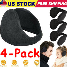 4-Pack Unisex Ear Muffs Warmers Fleece Winter Ear Earwarmer Behind the Head Band
