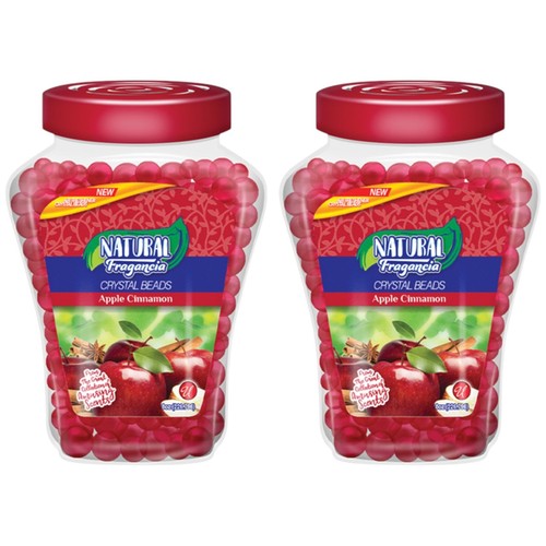 Apple Cinnamon Crystal Beads Air Freshener Natural Fragancia, 8oz. (Pack of 2) - Picture 1 of 4
