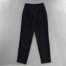 Express Womens Pants Black Size 6 Ankle Super High Rise Polyester Blend