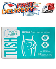 Nice 'N Clean Flushable Wet Wipes, 5 Packs of 60 Wipes, 300 Total Wipes