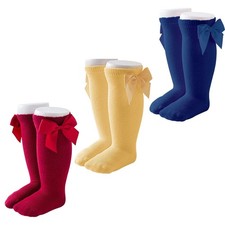 Knee High Bow Socks - Soft Breathable Comfort  Infant Socks - Seamless Fit ...