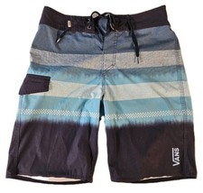 VANS Off The Wall Mens Board Shorts Striped Blue Size 28