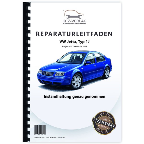 VW Jetta Typ 1J 1998-2005 Instandhaltung Inspektion Wartung Reparaturhandbuch-image