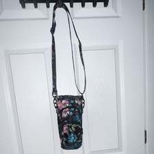 lug huggie floral multicolor small crossbody phone water bottle bag zip strap