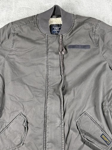 Chaqueta Abercrombie Fitch Mujer M Militar Sherpa Forrada Utilidad Parka Abrigo Cálido - Imagen 2 de 11