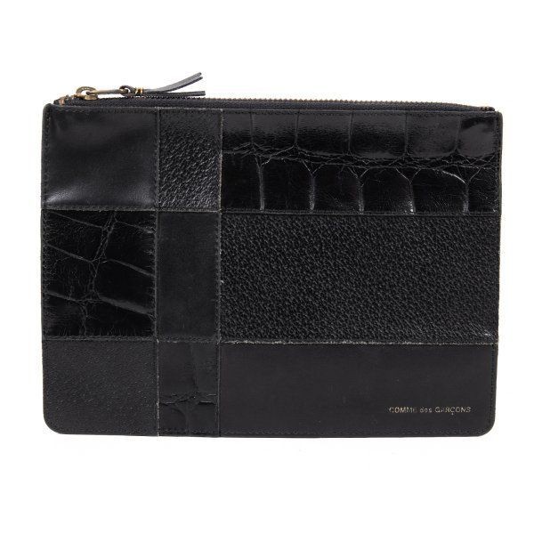 COMME des GARCONS Patchwork Zip Pouch Black - image 1