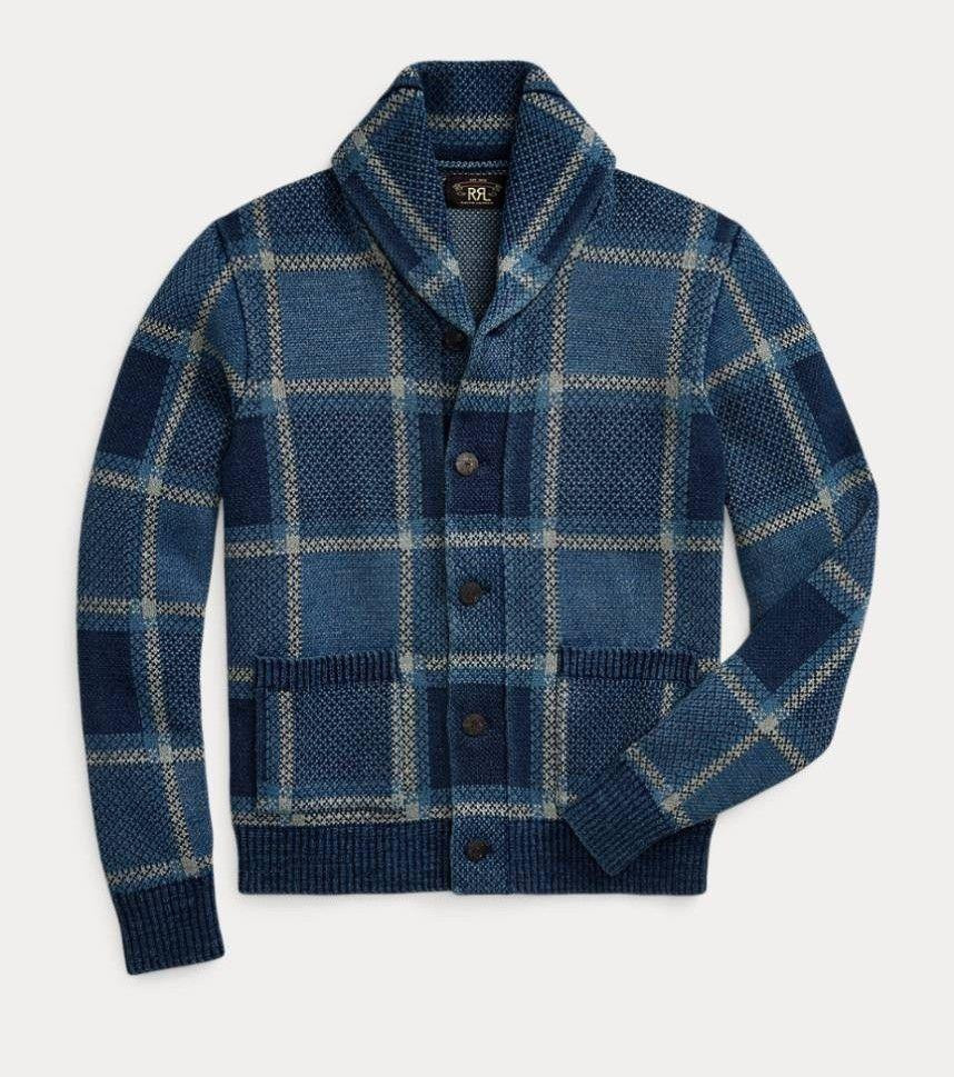 トップス POLO Ralph Lauren Indigo Cardigan Indigo Cotton Shawl Cardigan