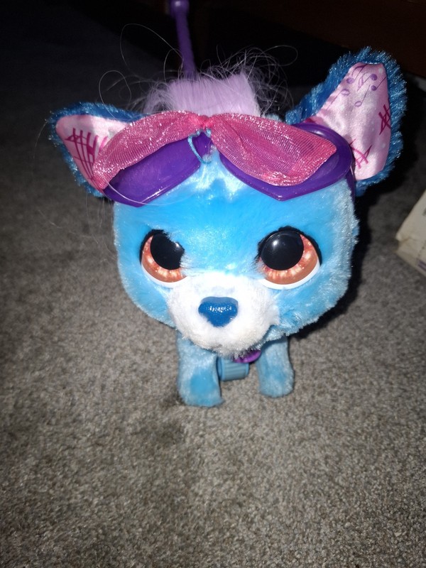 FurReal Friends Blue Plush Pet w/ Wheels, Leash & Sunglasses