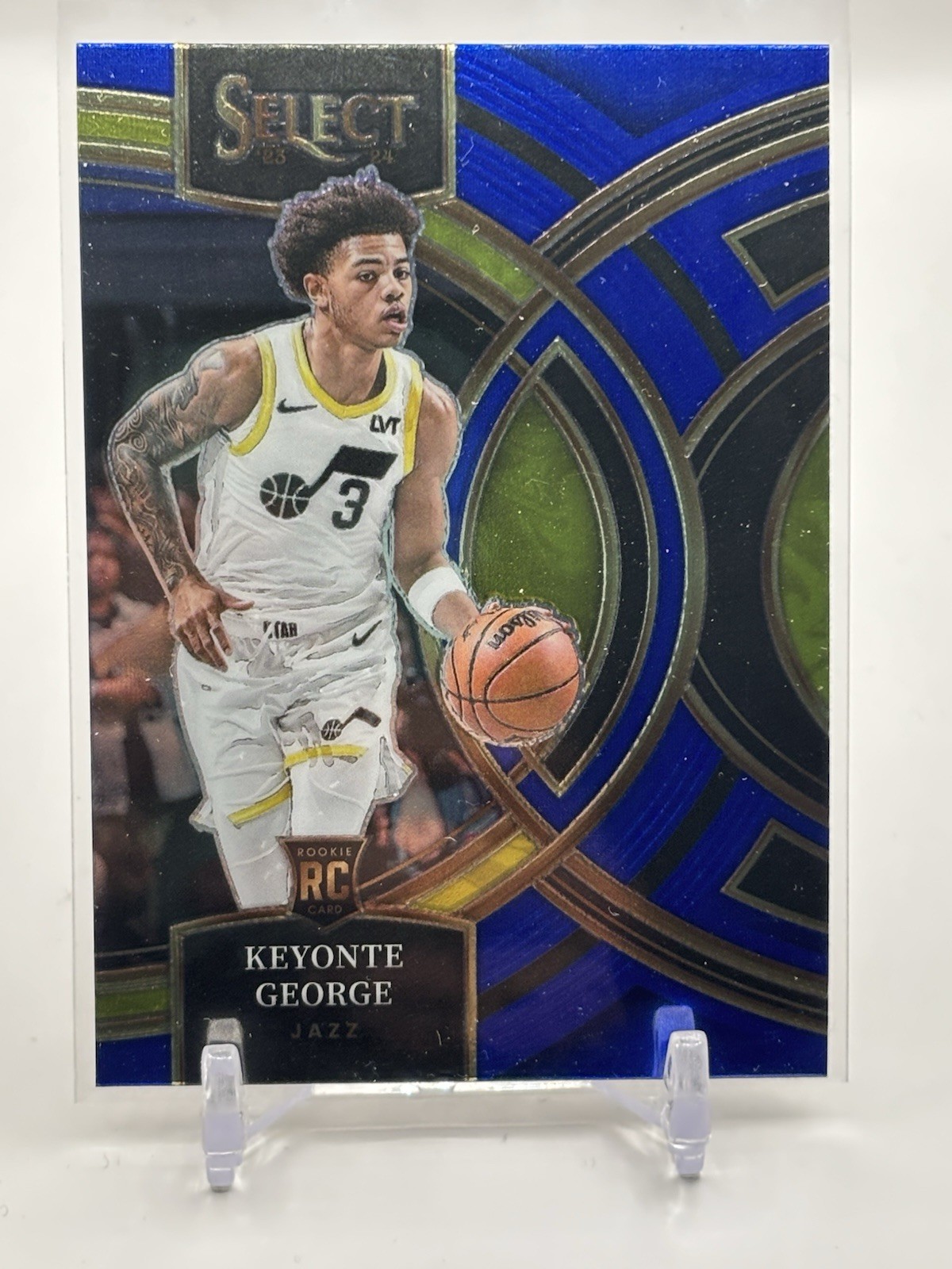 2023-24 Panini Select #109 Keyonte George Blue Retail Premier Rookie Utah Jazz