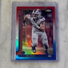 2025 Topps Chrome Football Joey Bosa #36 Red White & Blue Refractor