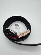 Levi's Black Leather Belt Size Small 30-32 Stitched NEW