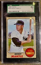 1968 Topps MICKEY MANTLE Yankees #280 SGC 7 NM Condition -- OUTSTANDING COPY!!