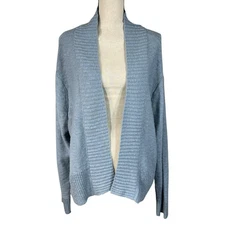 A.N.A. X-Large Cardigan Sweater Open Front Long Sleeve Stretch Puritan Blue New