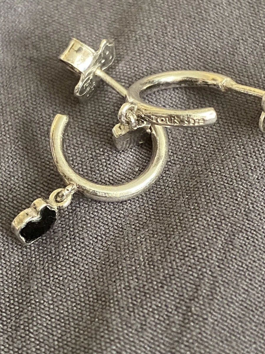 Tous mini 2024 onyx earrings