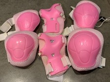 Sports Kids Knee Pads Elbow Pads Wrist Guards Protective Gear Set PINK Small