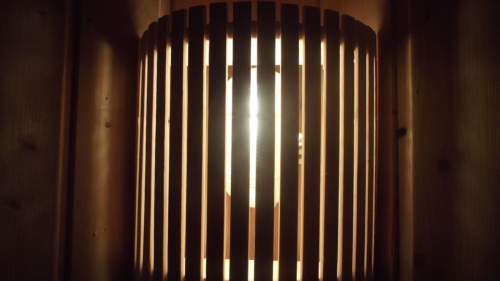 Pantalla de lámpara pantalla de madera lámpara de sauna sauna - Imagen 4 de 6