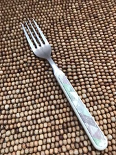 Studio Nova Stainless Plastic SW  Geo PALM DESERT Dinner Fork 7.5" AS-IS