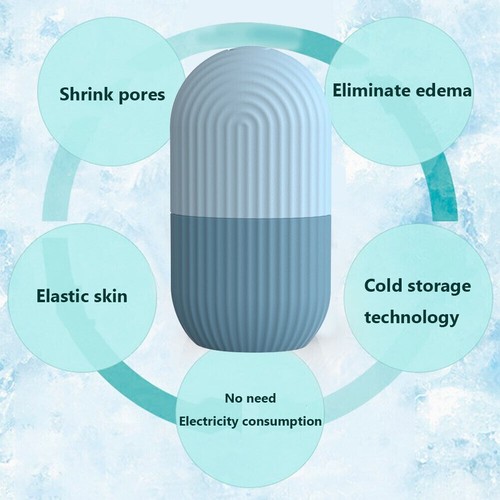 Hot Ice Facial Cube Massager Ice Roller to Depuff Shrink Pores Sculpt Face Care - Picture 6 of 11