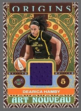 2023 Dearica Hamby WNBA Origins Basketball Art Nouveau Swatch Sparks AN-DHA