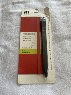 P010 Moleskine Click Pencil 0,7mm HB schwarzer Druckbleistift mit Klemme