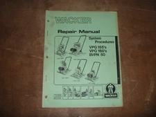 Wacker VPG 155R Plate Compactor Shop Service Repair Operator Maintenance Manual