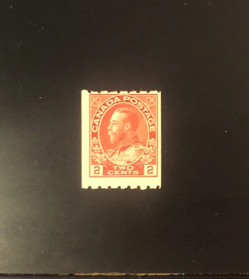 Stamps Canada Sc124 2c car KGV Admiral Mint coil single crisp & LH, see detail - Image 3 of 3