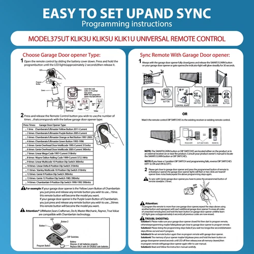 For Liftmaster 375UT 380UT Garage Door Opener Generic Replacement Remote Control - Picture 4 of 6